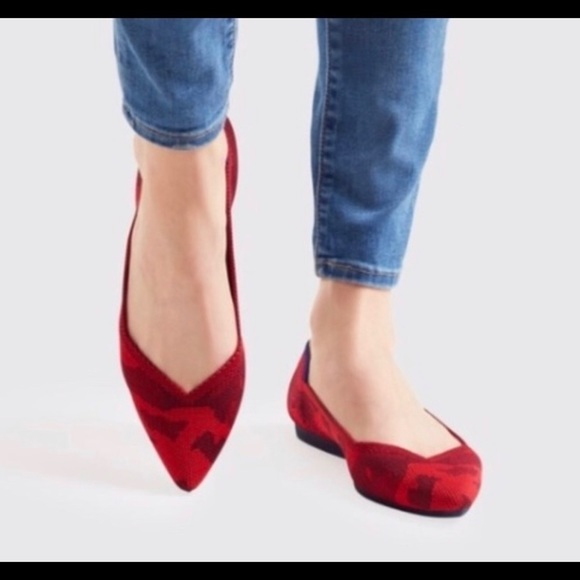 Rothy's Shoes - Rothy's The Point - Red Camo - Retired! - Size 6